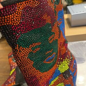 Colorful Rhinestone Boots
